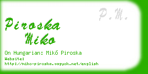 piroska miko business card